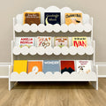Boekenrek van hout, kleur wit