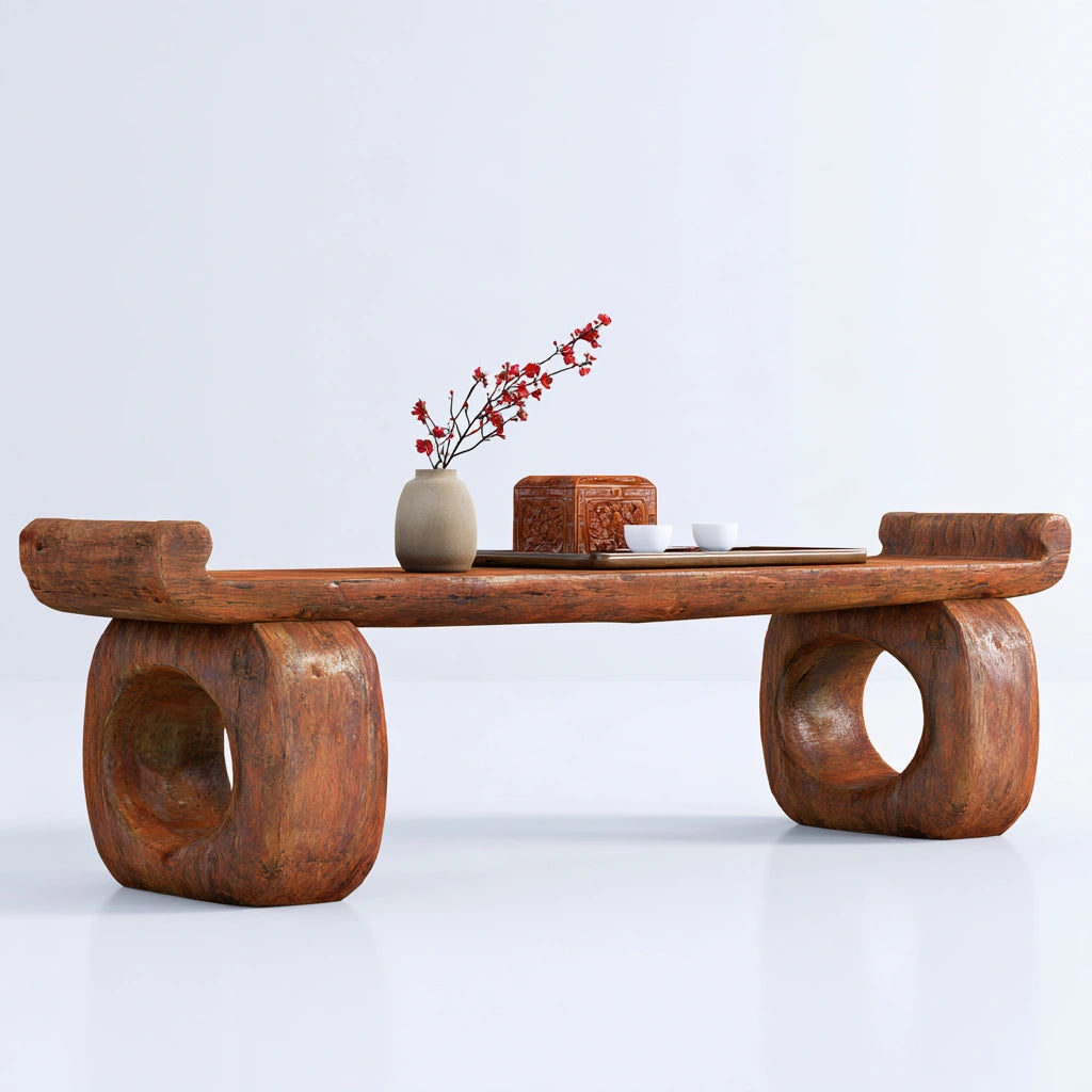 Salontafel van hout, kleur naturelbruin