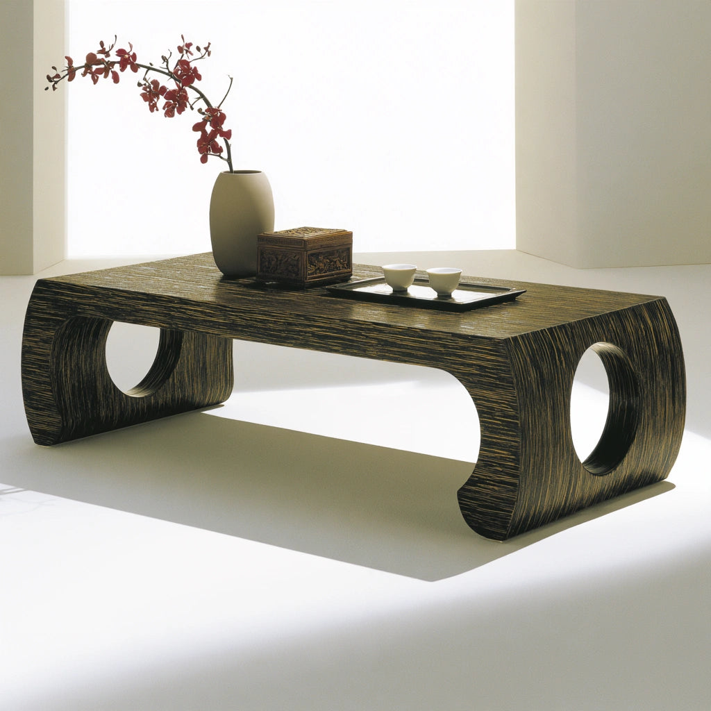 Salontafel van hout, kleur naturelbruin