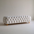 Opbergbank met fluwelen bekleding, kleur grijs